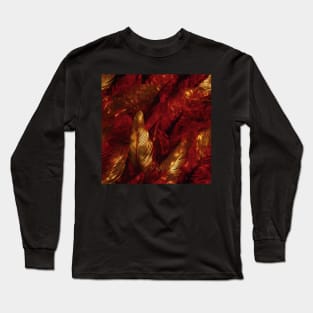 Phoenix Feather Pattern Long Sleeve T-Shirt